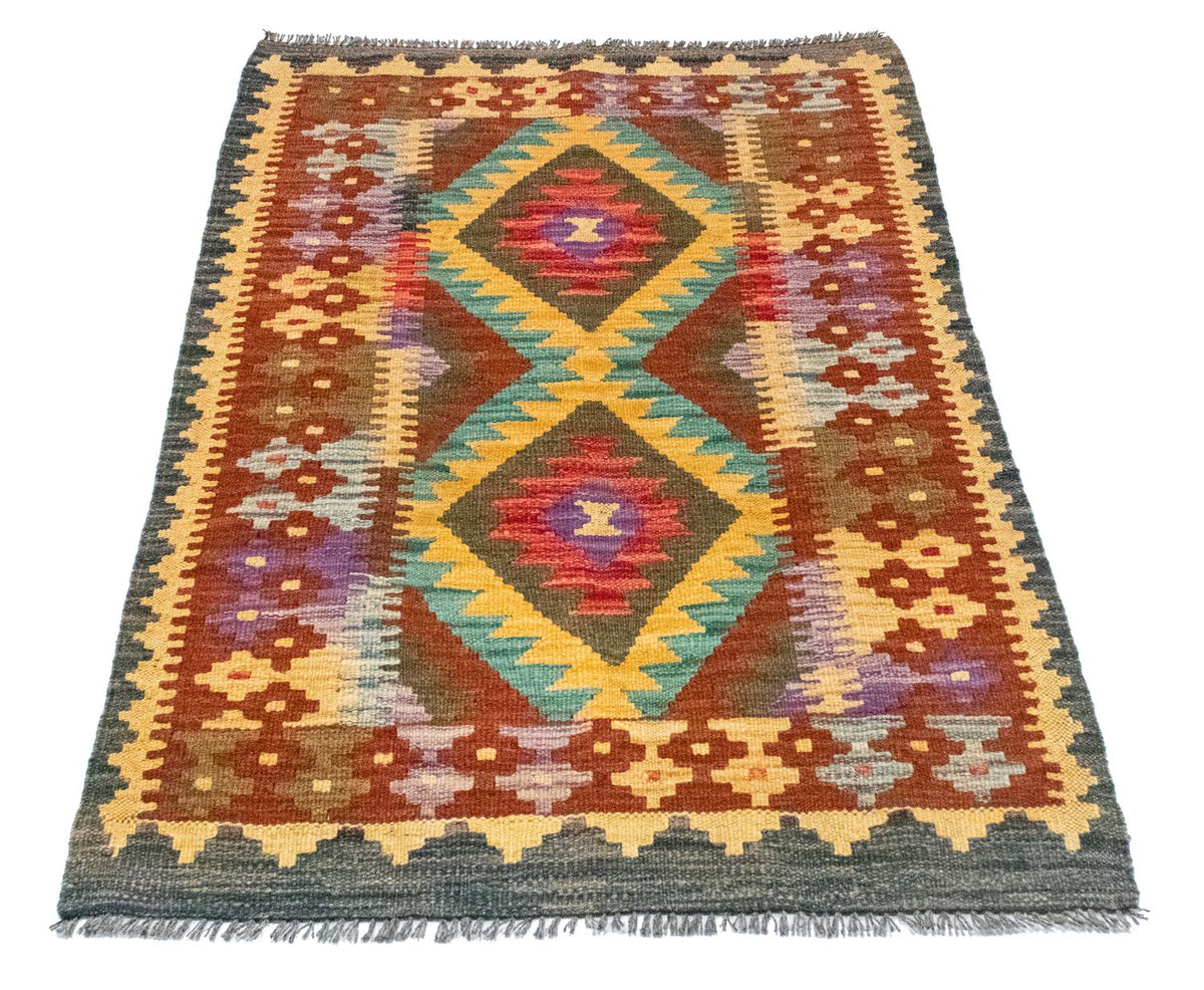 Kelim-tæppe - orientalsk - 123 x 80 cm - brun