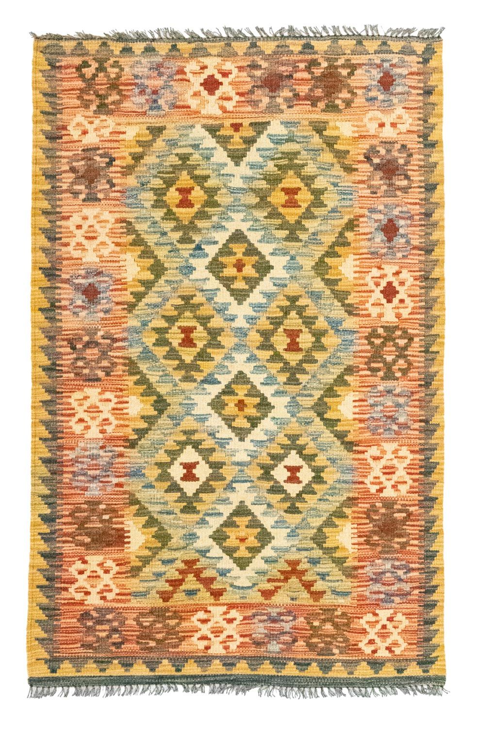 Kelim-tæppe - orientalsk - 131 x 83 cm - flerfarvet