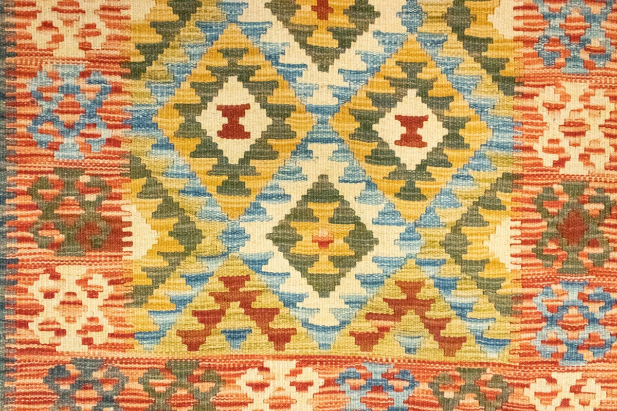 Kelim-tæppe - orientalsk - 131 x 83 cm - flerfarvet