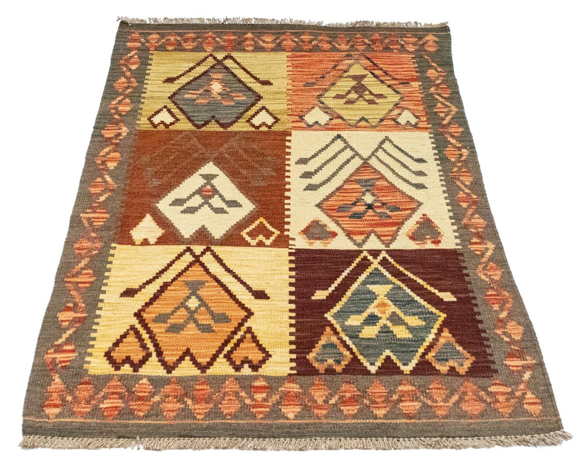 Kelim-tæppe - orientalsk - 123 x 83 cm - orange