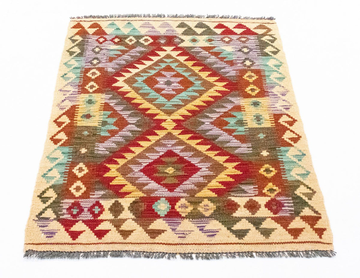 Kelim-tæppe - orientalsk - 109 x 80 cm - flerfarvet