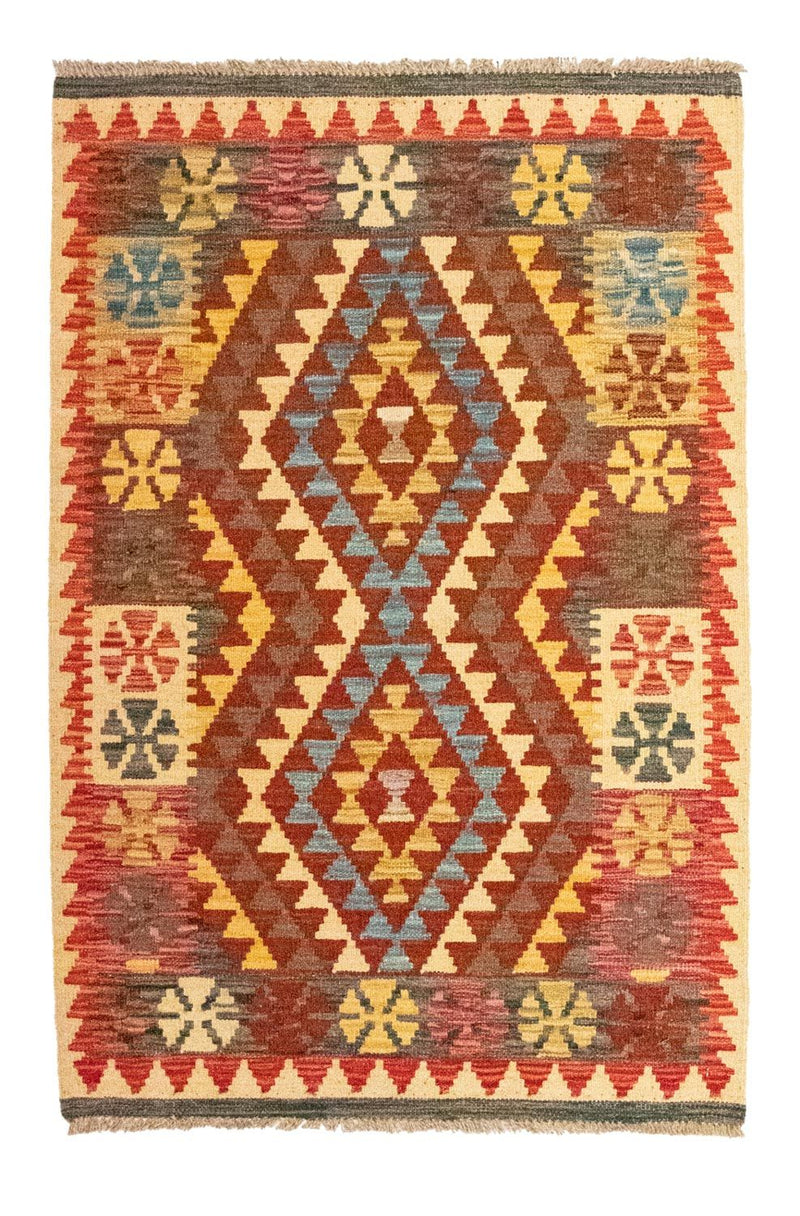 Kelim-tæppe - orientalsk - 120 x 79 cm - orange