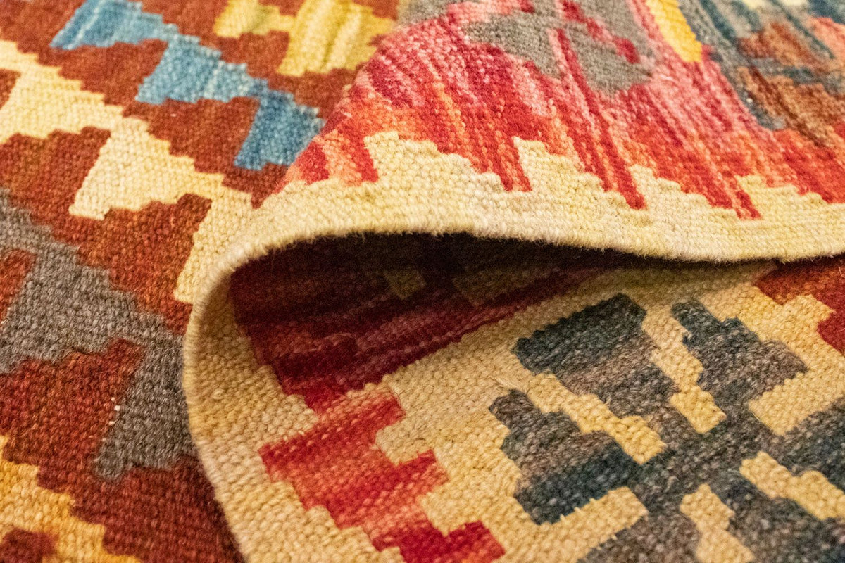 Kelim-tæppe - orientalsk - 120 x 79 cm - orange