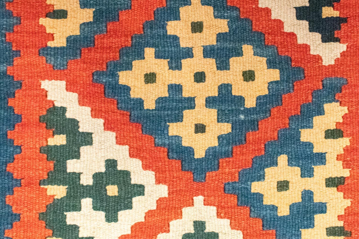 Kelim-tæppe - orientalsk - 117 x 81 cm - orange