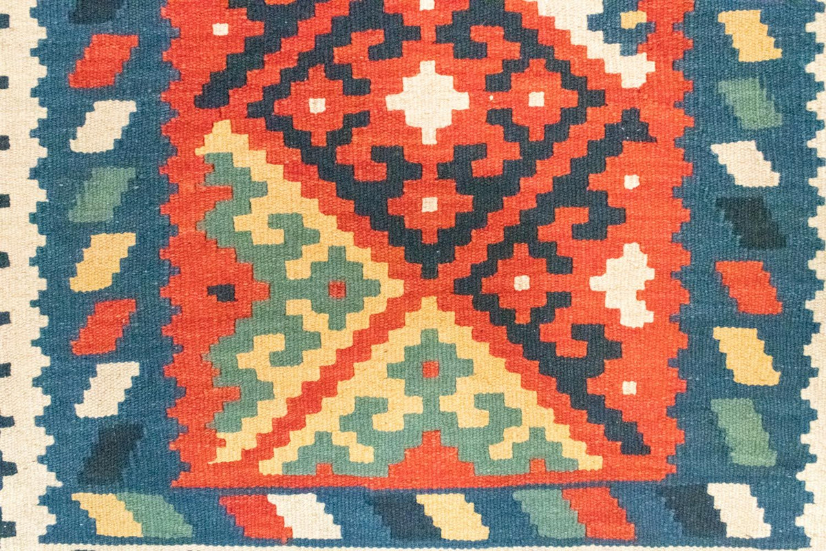 Kelim-tæppe - orientalsk - 121 x 83 cm - blå