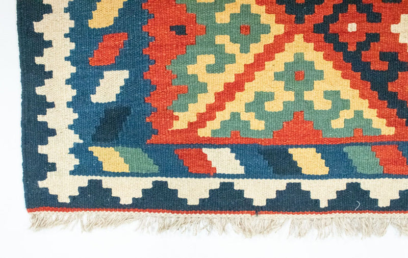 Kelim-tæppe - orientalsk - 121 x 83 cm - blå