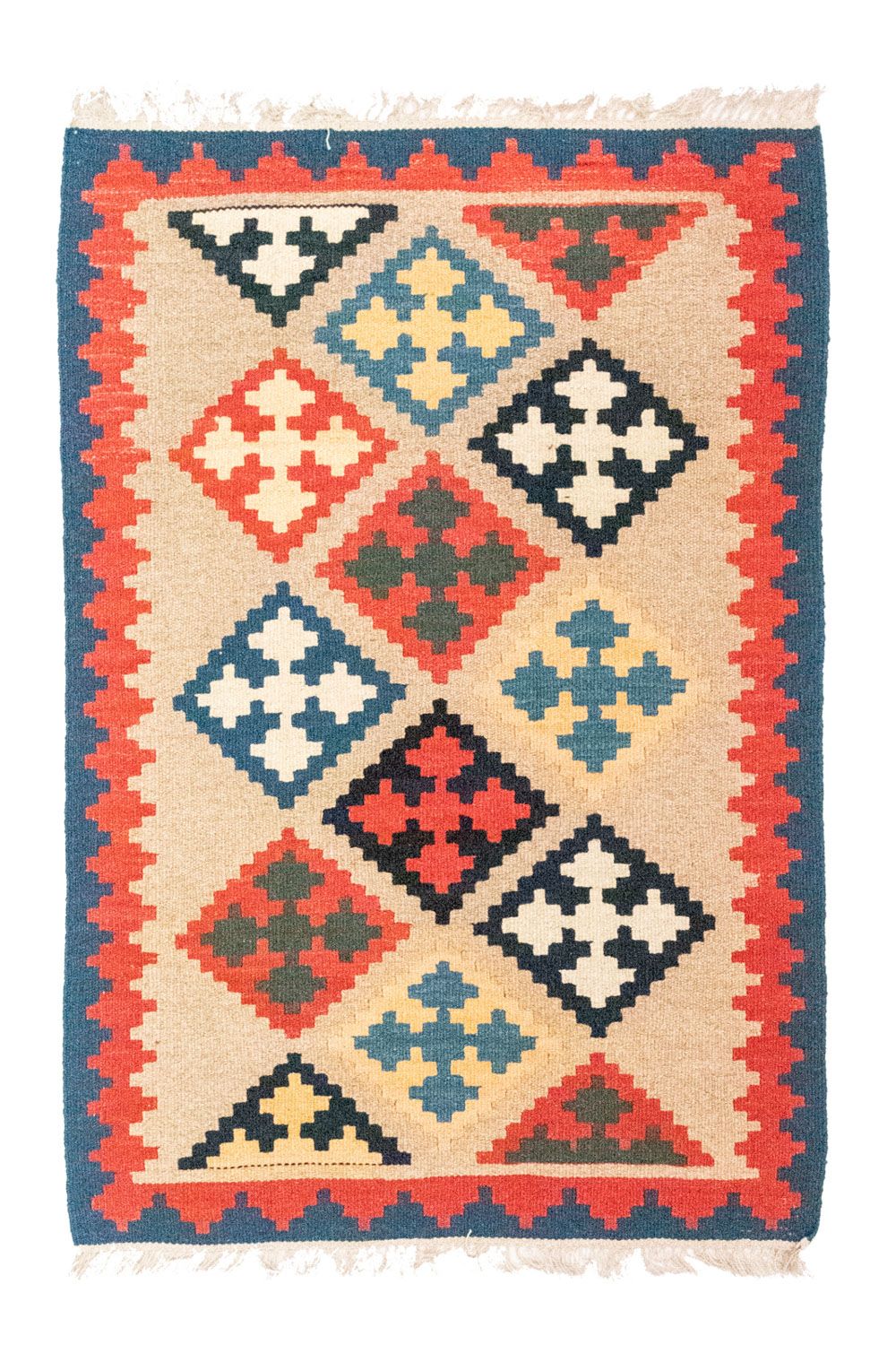 Kelim-tæppe - orientalsk - 120 x 83 cm - beige
