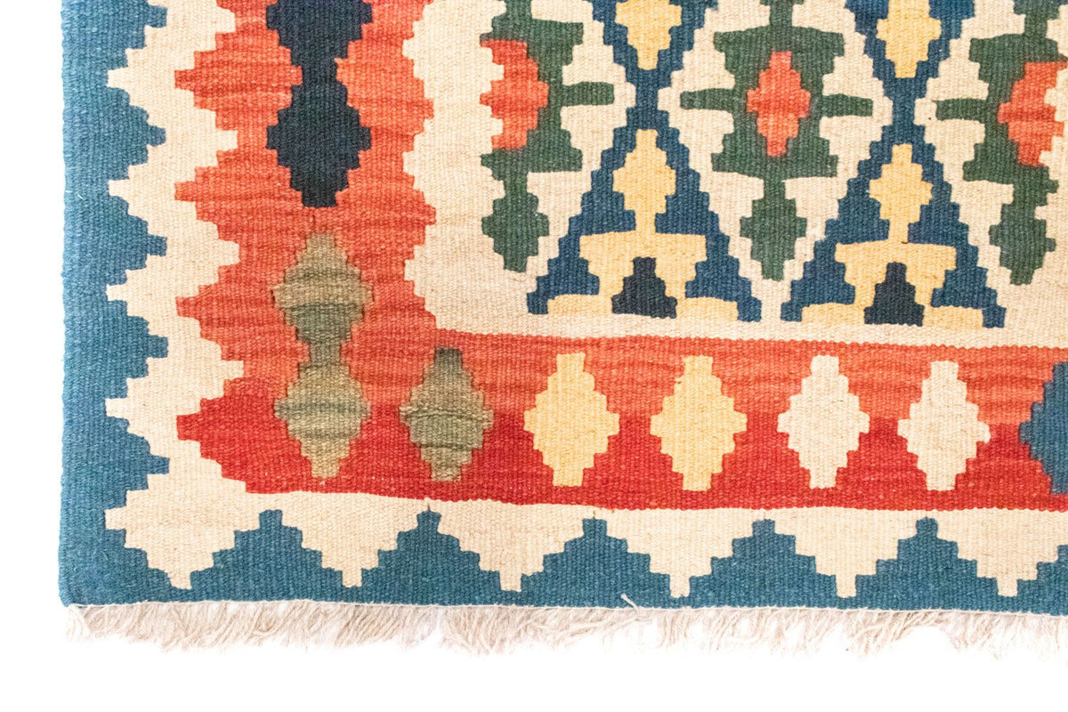 Kelim-tæppe - orientalsk - 124 x 84 cm - flerfarvet