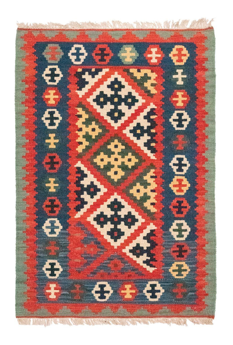 Kelim-tæppe - orientalsk - 129 x 87 cm - flerfarvet