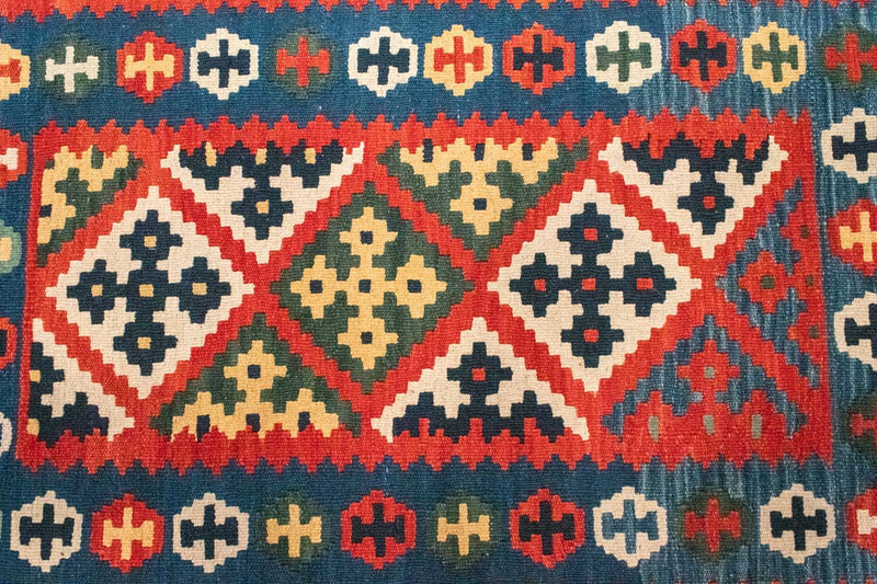 Kelim-tæppe - orientalsk - 129 x 87 cm - flerfarvet