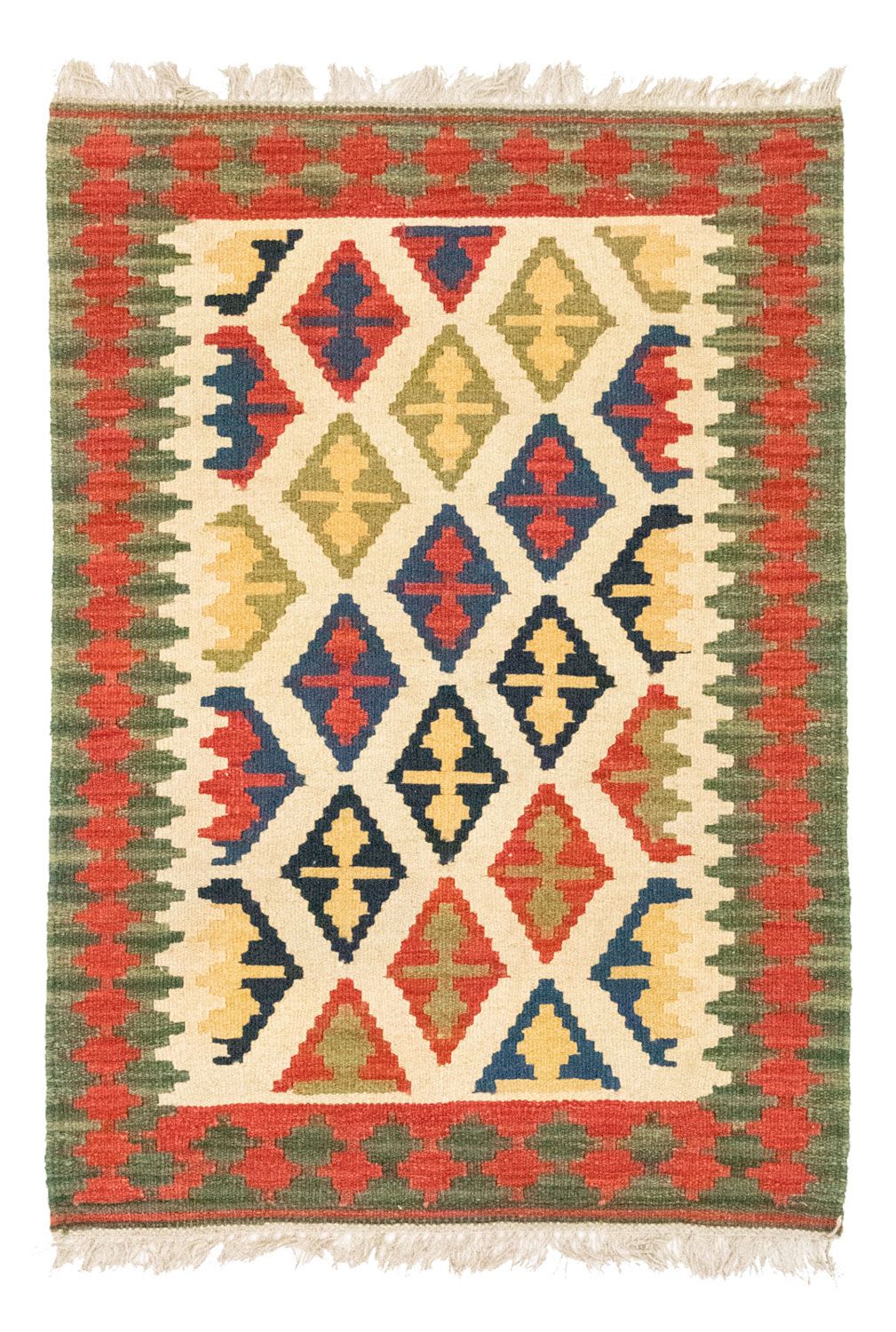 Kelim-tæppe - orientalsk - 119 x 82 cm - orange