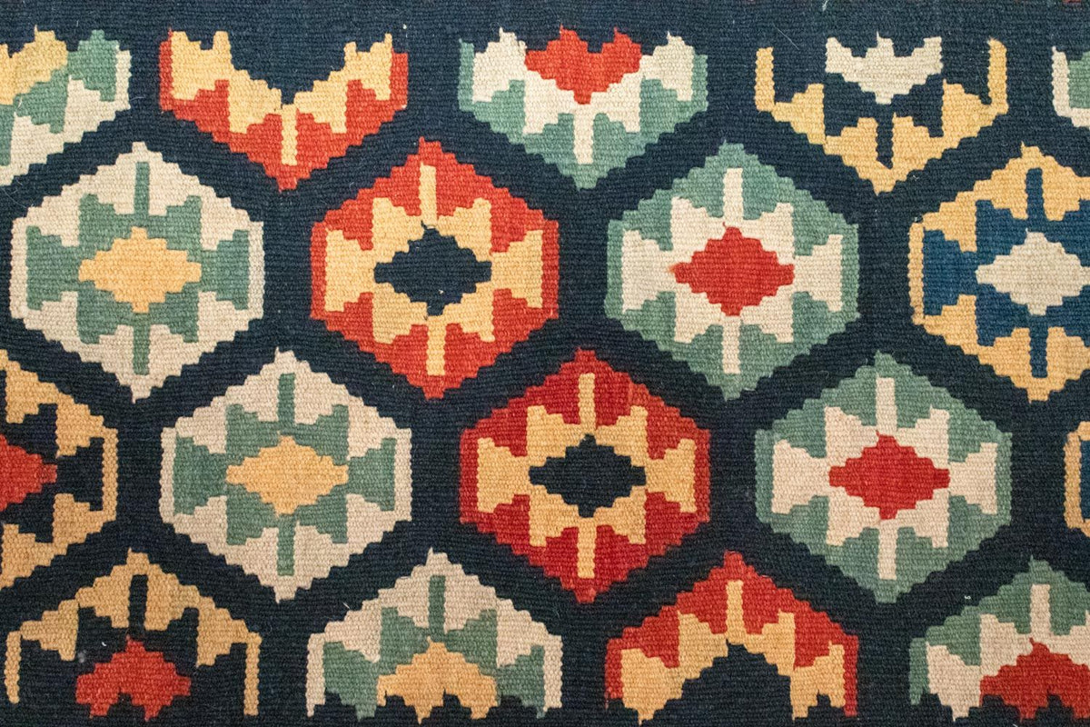 Kelim-tæppe - orientalsk - 122 x 82 cm - blå