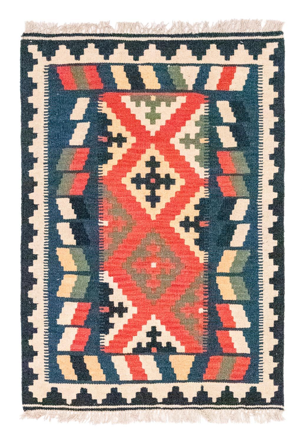Kelim-tæppe - orientalsk - 117 x 79 cm - orange