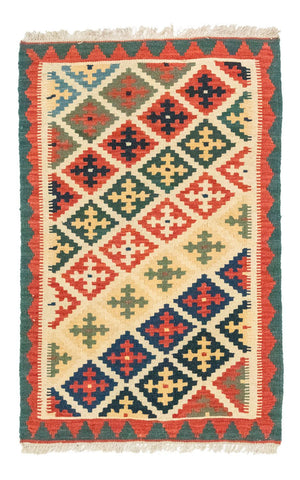 Kelim-tæppe - orientalsk - 127 x 80 cm - orange
