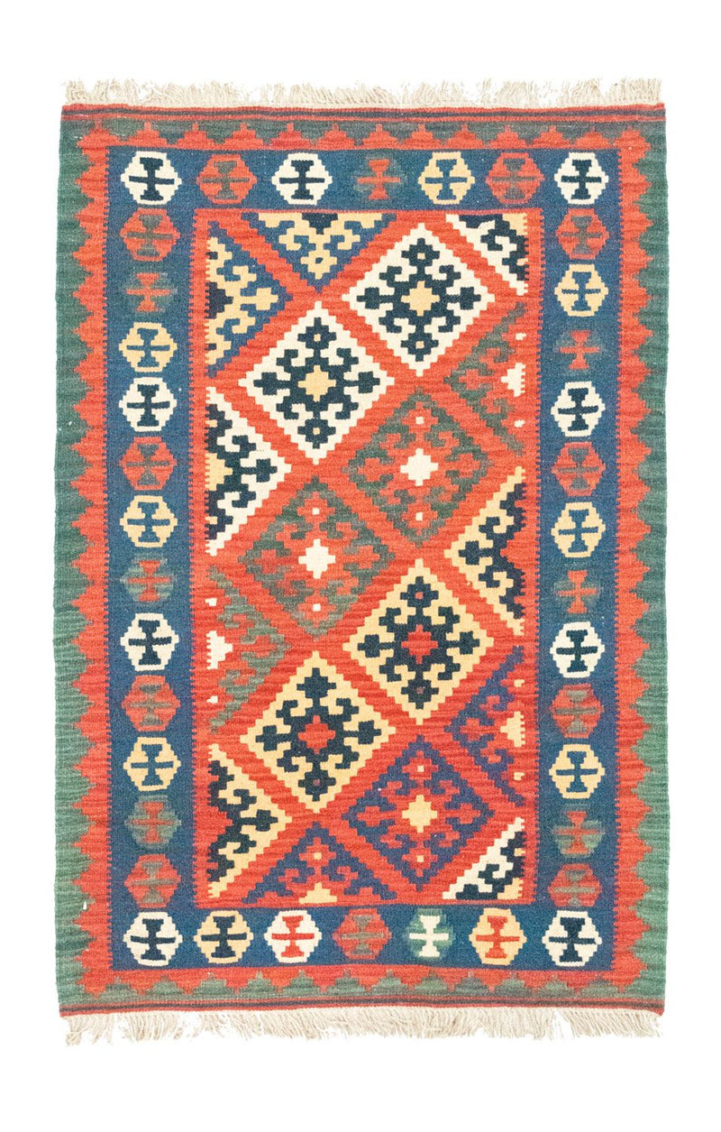 Kelim-tæppe - orientalsk - 126 x 85 cm - orange