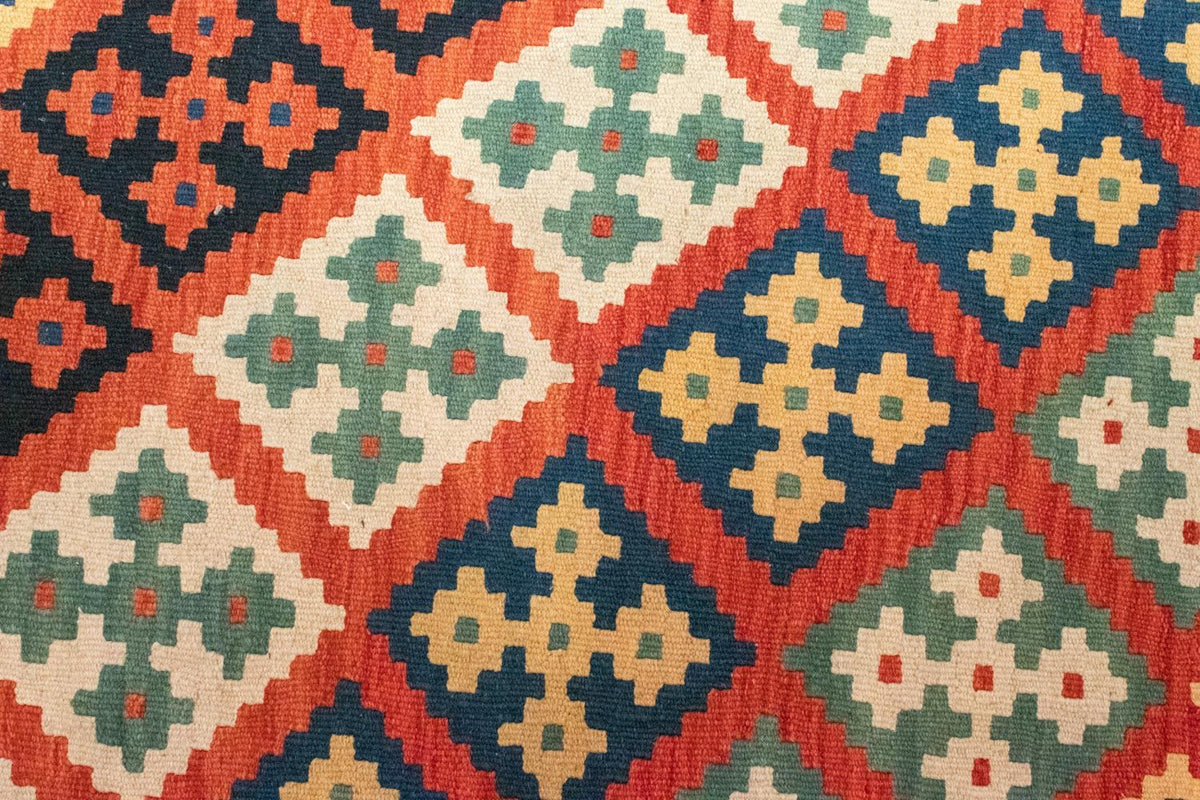 Kelim-tæppe - orientalsk - 118 x 85 cm - orange