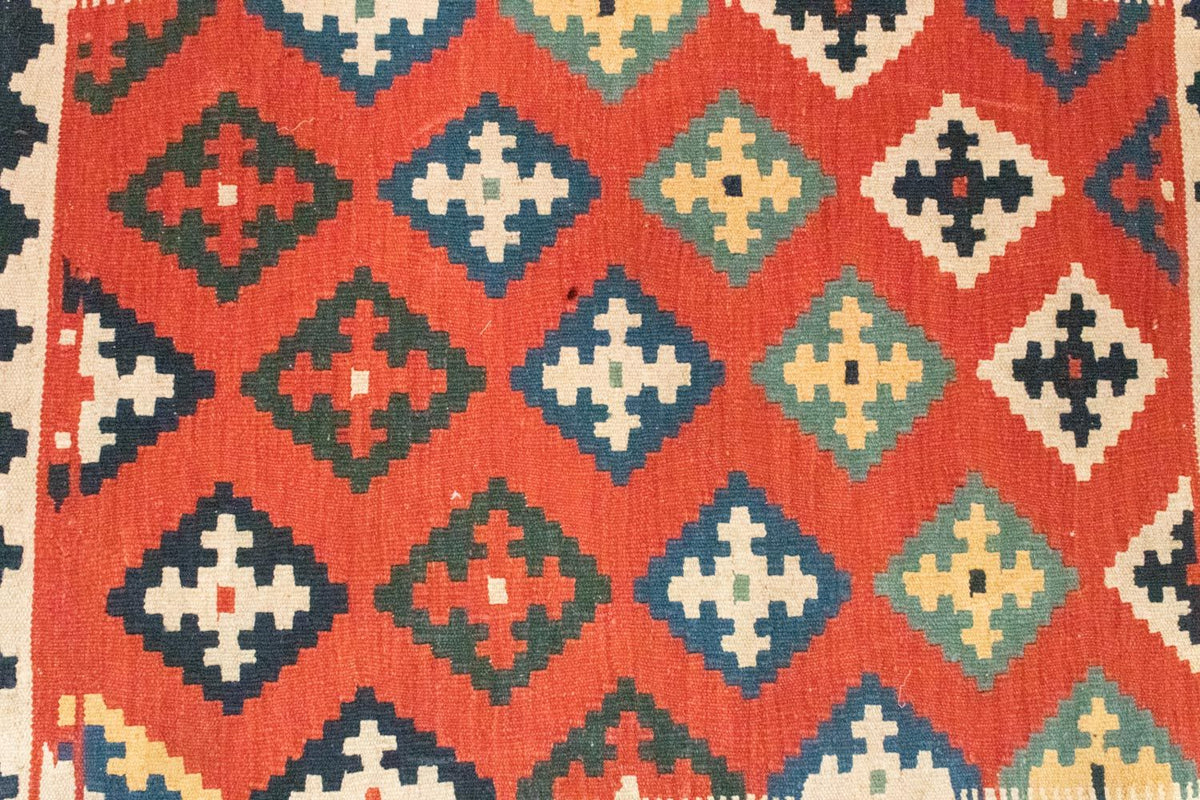 Kelim-tæppe - orientalsk - 112 x 85 cm - orange