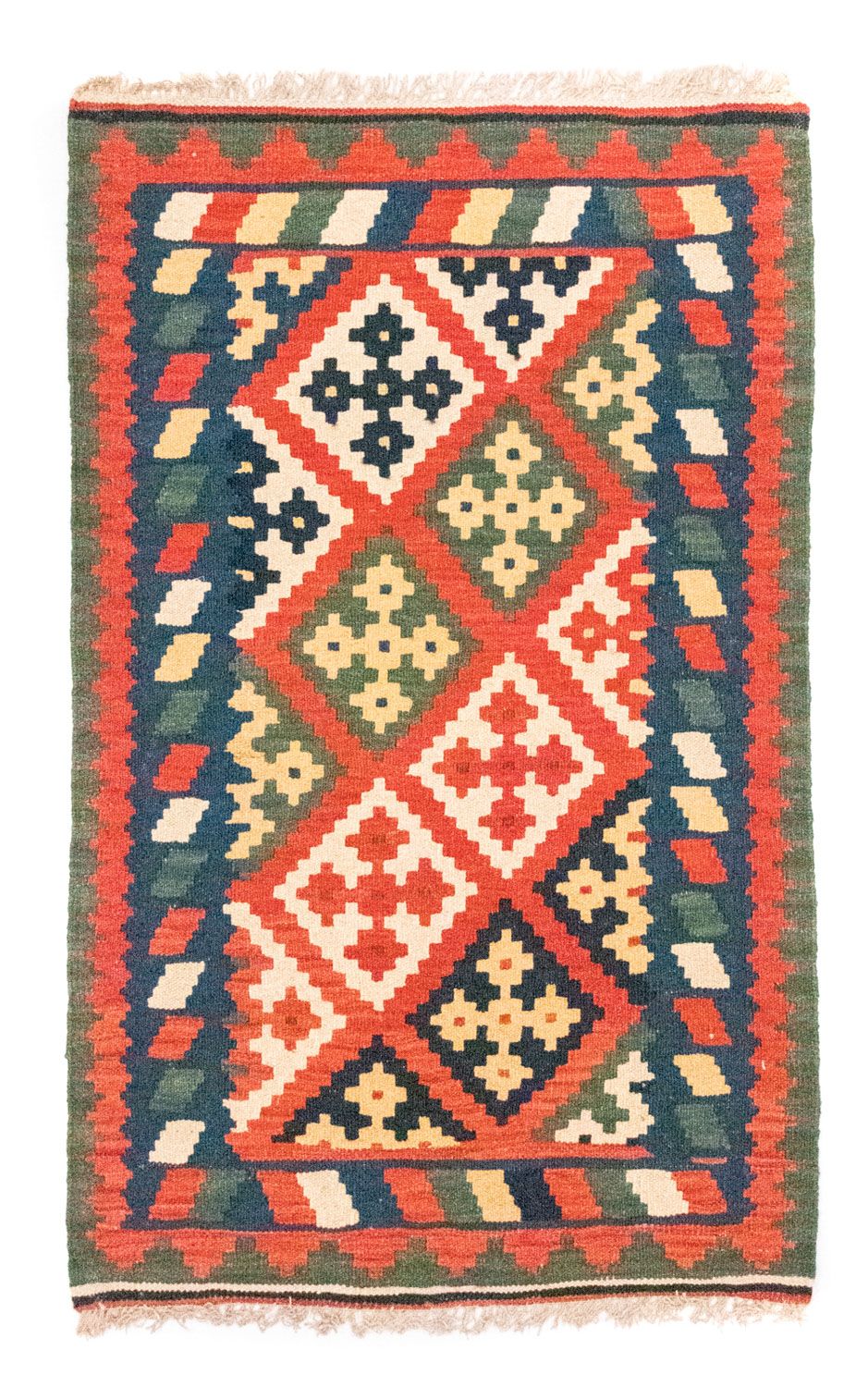 Kelim-tæppe - orientalsk - 133 x 80 cm - orange