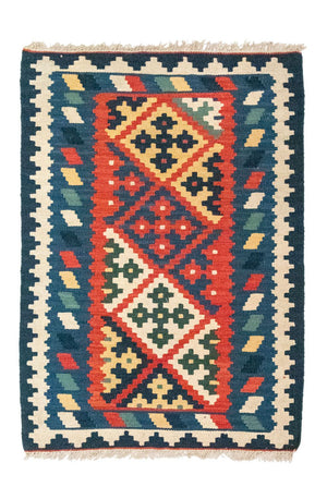 Kelim-tæppe - orientalsk - 118 x 84 cm - flerfarvet