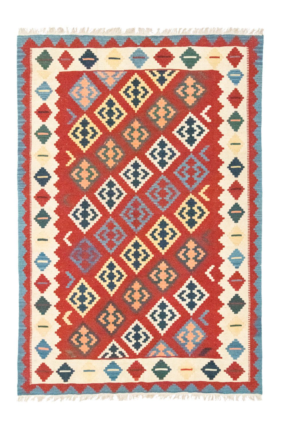 Kelim-tæppe - orientalsk - 258 x 170 cm - orange