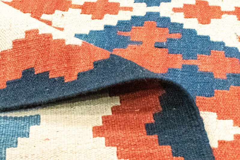 Kelim-tæppe - orientalsk - 240 x 185 cm - blå