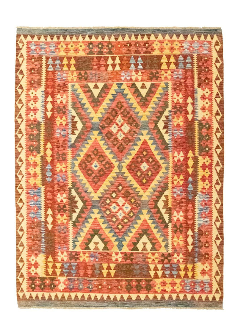 Kelim-tæppe - orientalsk - 229 x 174 cm - orange