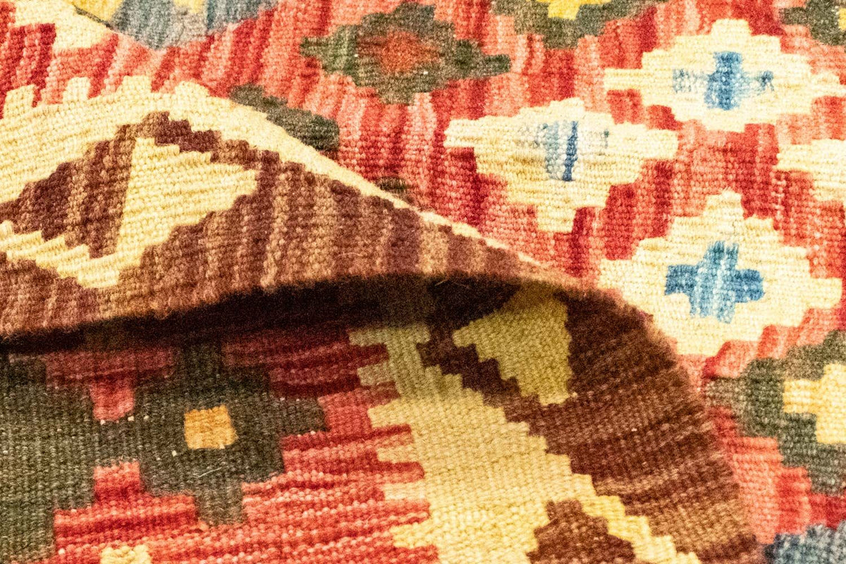 Kelim-tæppe - orientalsk - 229 x 174 cm - orange