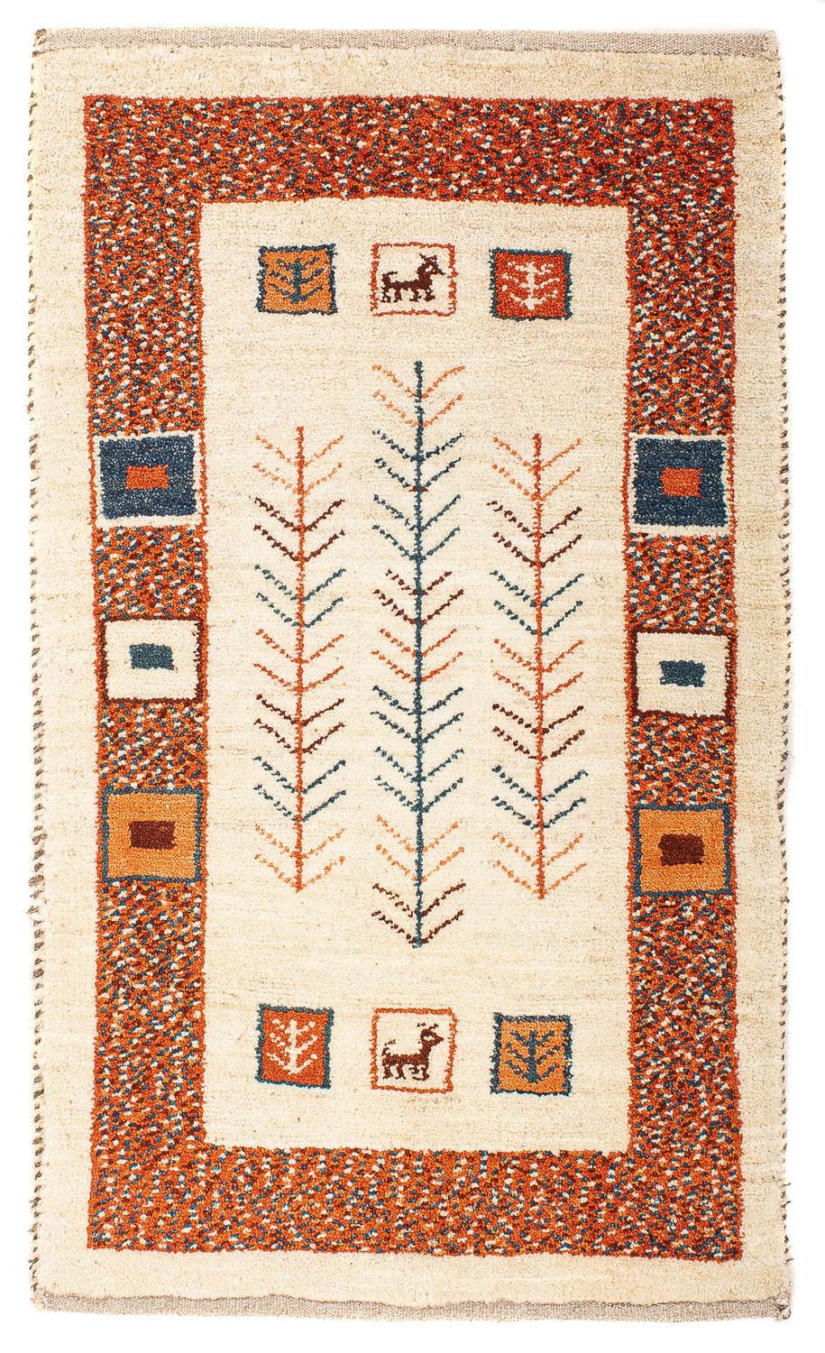 Gabbeh-tæppe - Persisk - 102 x 57 cm - beige