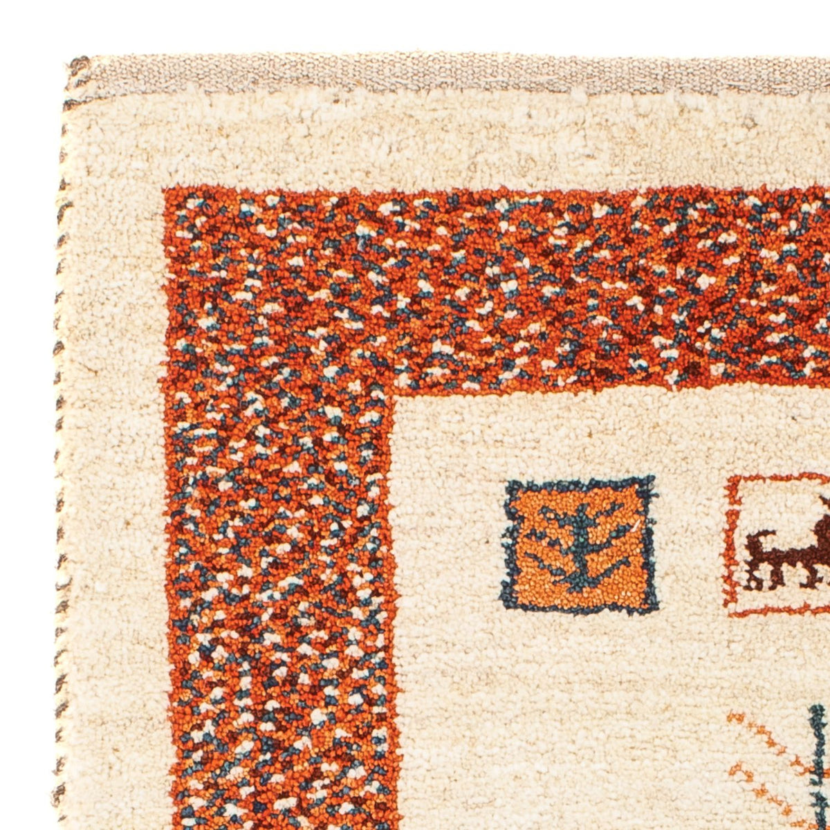 Gabbeh-tæppe - Persisk - 102 x 57 cm - beige