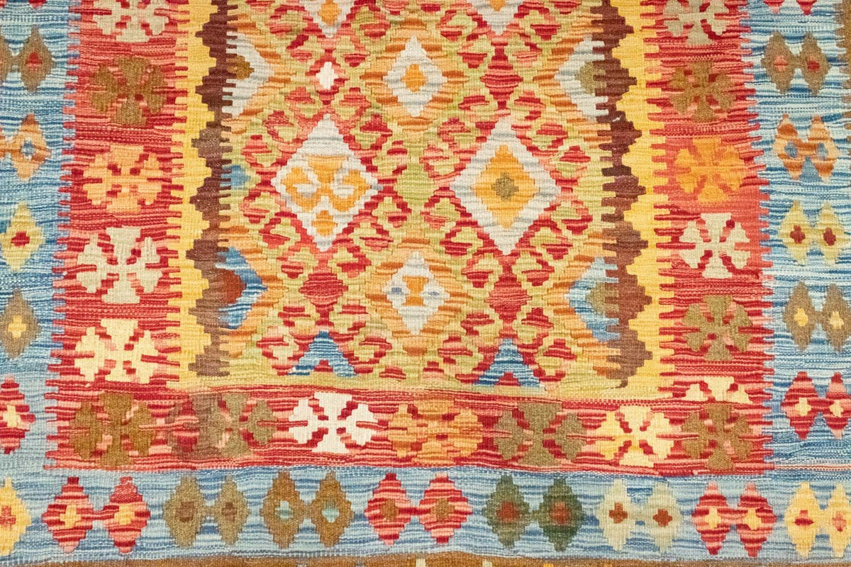 Kelim-tæppe - orientalsk - 252 x 162 cm - guld