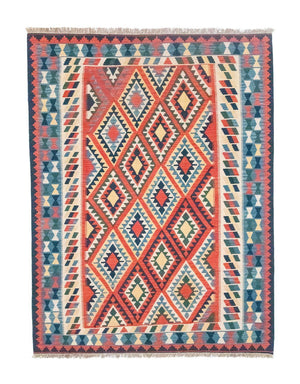 Kelim-tæppe - orientalsk - 293 x 205 cm - orange