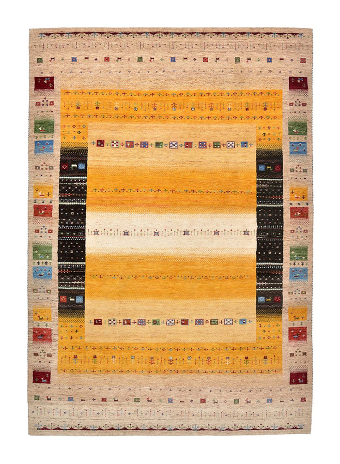 Gabbeh-tæppe - Loribaft Indus - 245 x 173 cm - flerfarvet