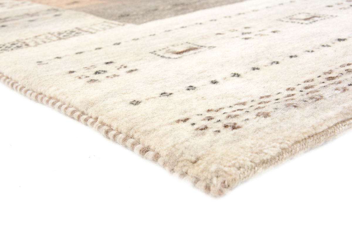 Gabbeh-tæppe - Loribaft Indus - 201 x 140 cm - mørk beige