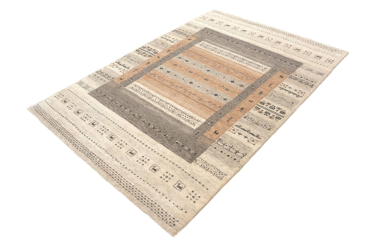 Gabbeh-tæppe - Loribaft Indus - 299 x 205 cm - mørk beige