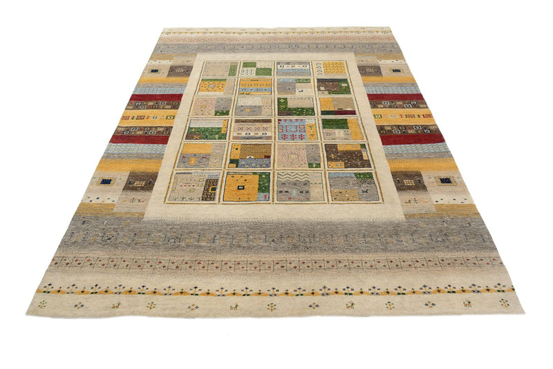 Gabbeh-tæppe - Loribaft Indus - 241 x 174 cm - flerfarvet