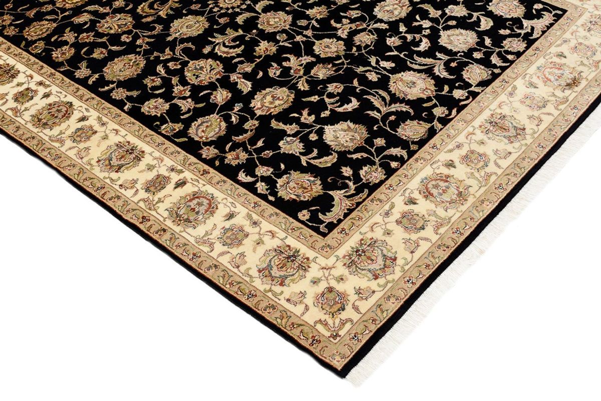 Orientalsk tæppe - Tabriz - 214 x 155 cm - mørkeblå
