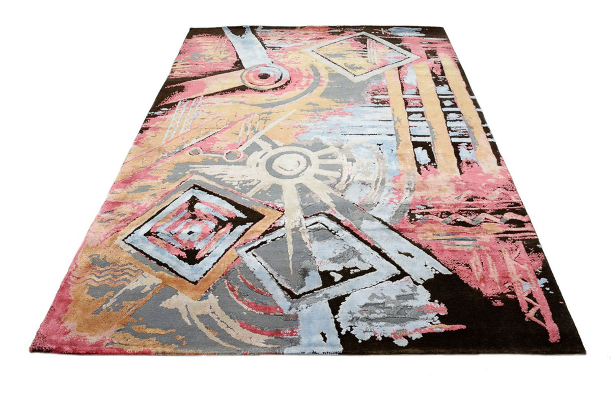 Designer tæppe - 239 x 171 cm - flerfarvet