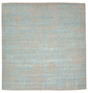Designer tæppe firkantet  - 249 x 249 cm - lyseblå
