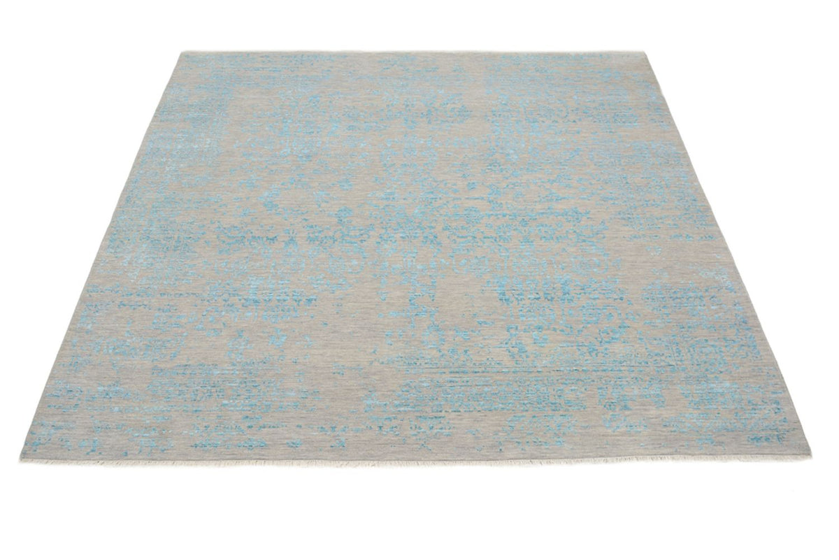 Designer tæppe firkantet  - 249 x 249 cm - lyseblå