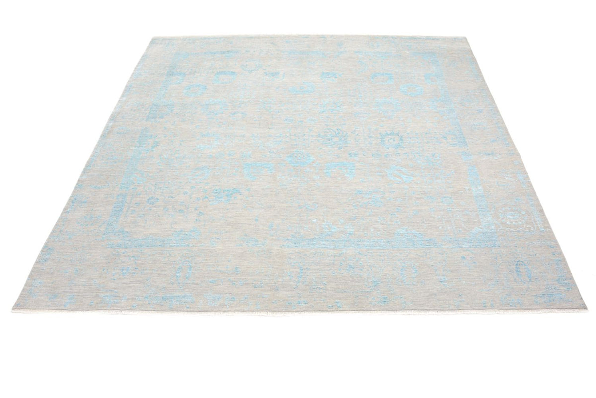 Designer tæppe firkantet  - 301 x 301 cm - lyseblå