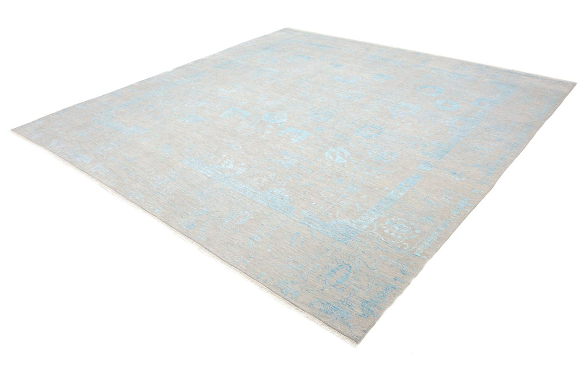 Designer tæppe firkantet  - 301 x 301 cm - lyseblå