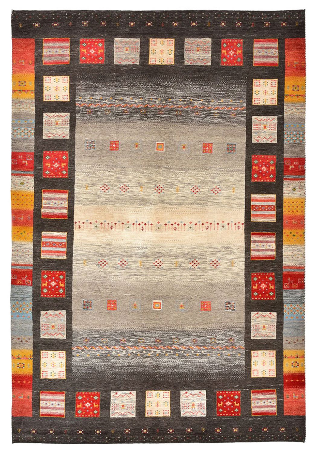 Gabbeh-tæppe - Loribaft Indus - 251 x 173 cm - flerfarvet
