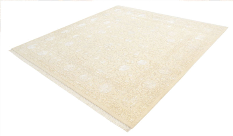 Orientalsk tæppe firkantet  - 253 x 251 cm - lys beige