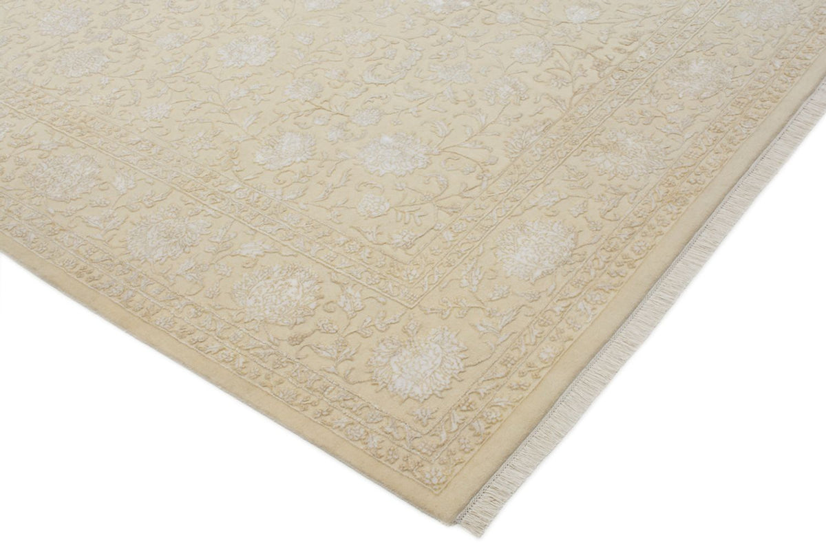 Orientalsk tæppe firkantet  - 253 x 251 cm - lys beige
