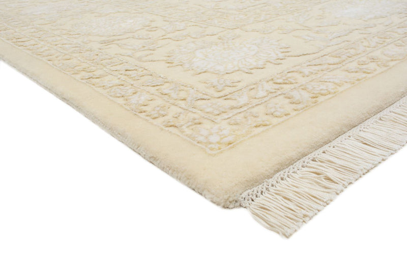 Orientalsk tæppe firkantet  - 253 x 251 cm - lys beige