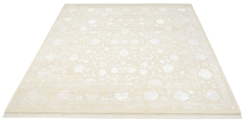 Orientalsk tæppe firkantet  - 253 x 251 cm - lys beige