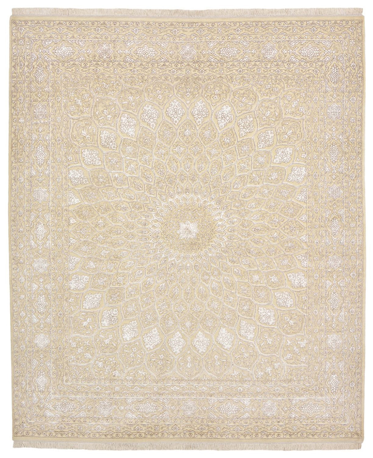Orientalsk tæppe - 249 x 208 cm - lys beige