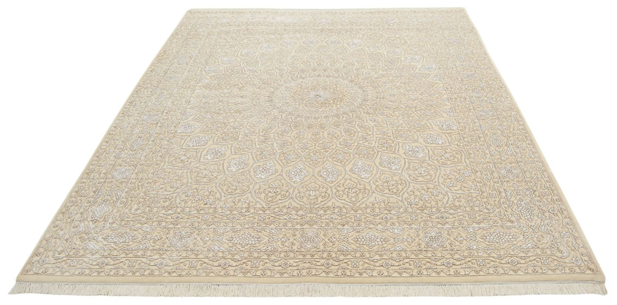 Orientalsk tæppe - 249 x 208 cm - lys beige