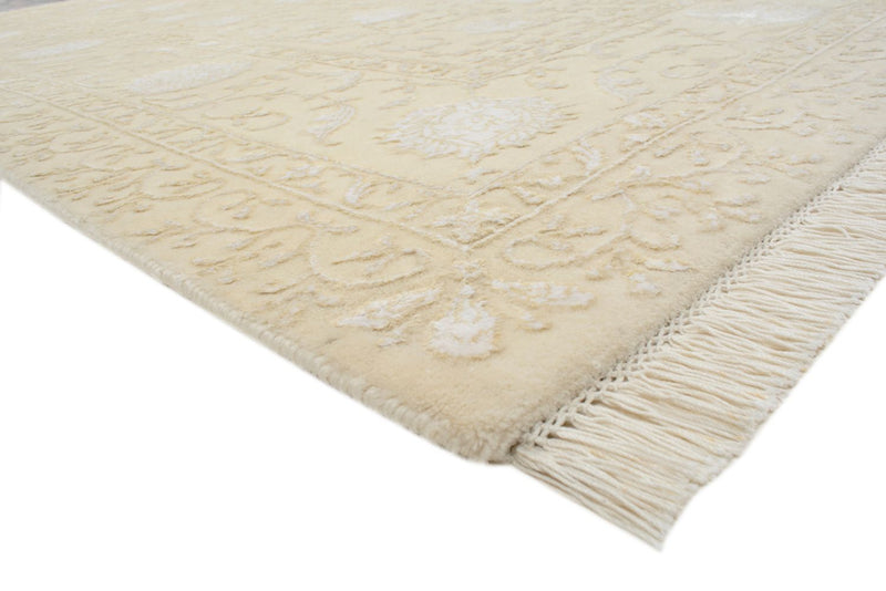 Orientalsk tæppe firkantet  - 206 x 205 cm - lys beige
