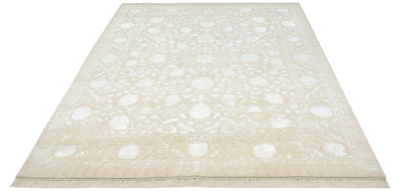 Orientalsk tæppe - 253 x 207 cm - lys beige